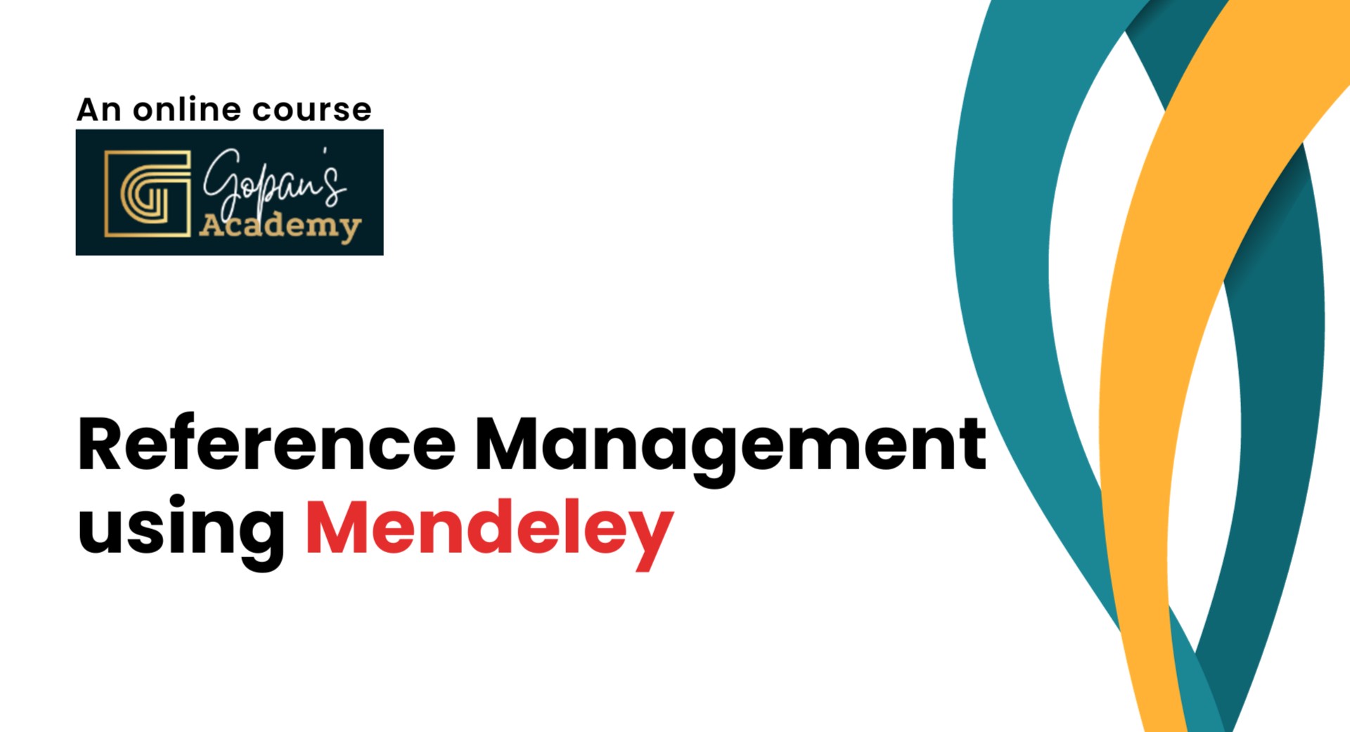Reference Management using Mendeley